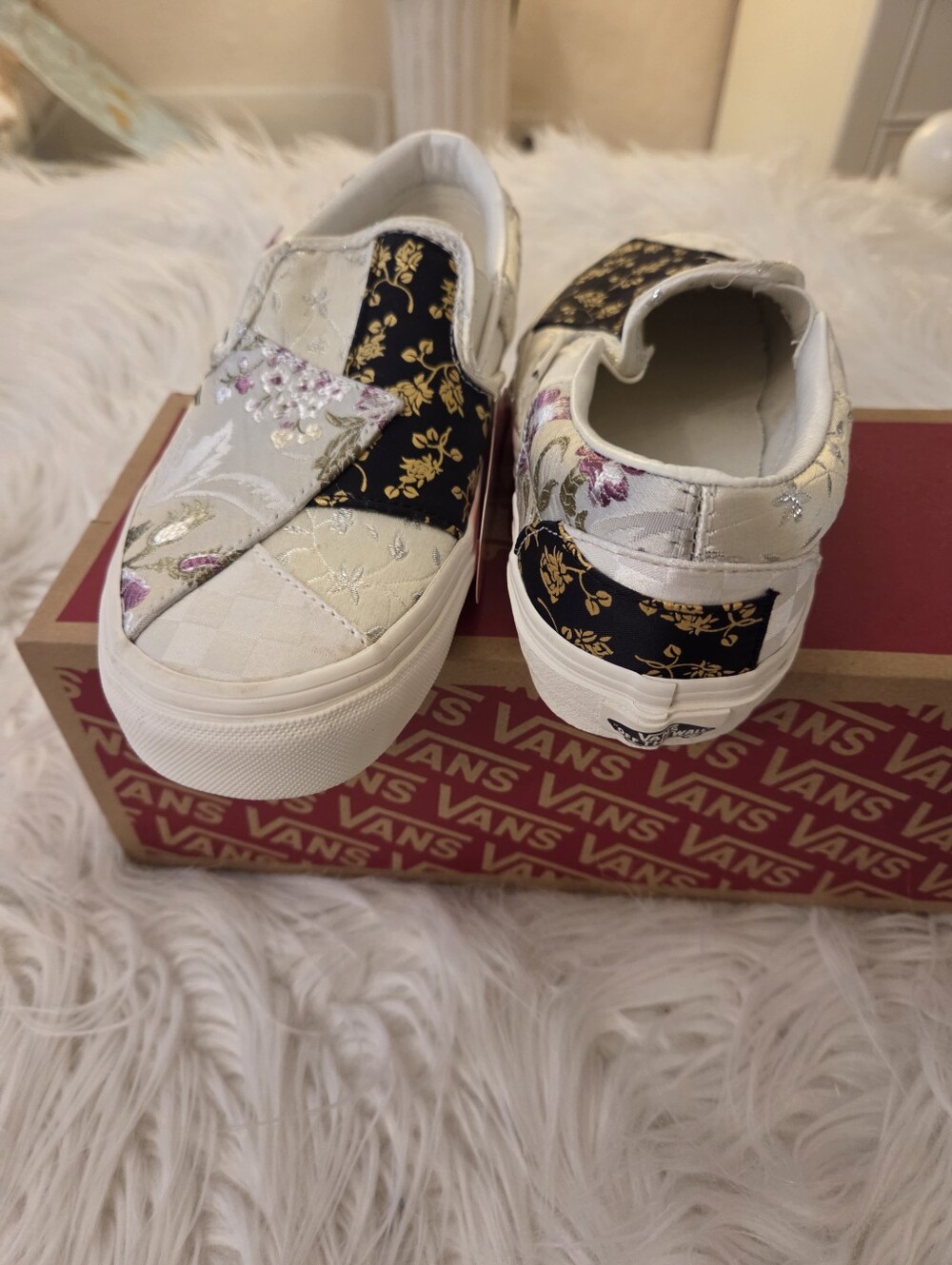 Vans Silk Patchwork Slip Ons